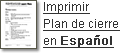 Imprimir Plan de cierre en Español